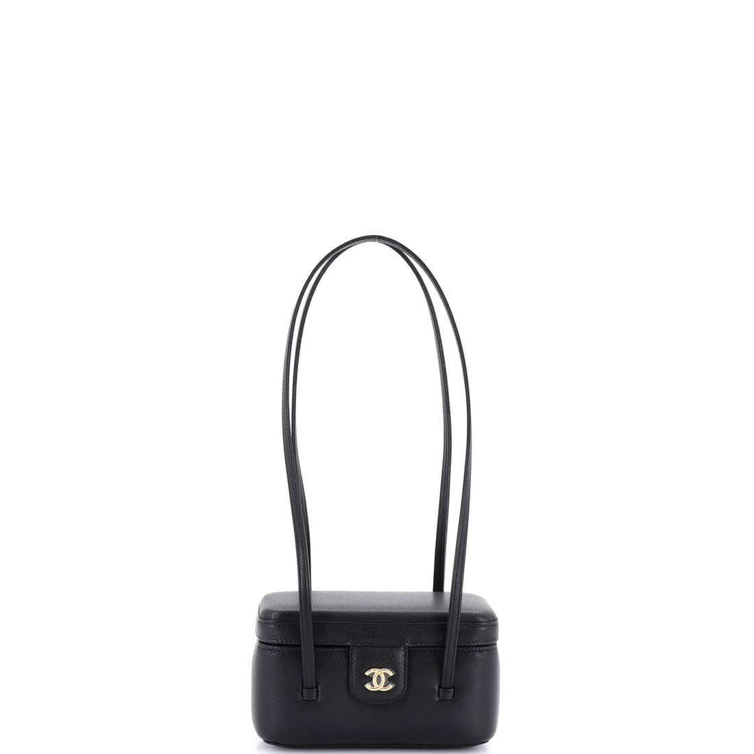 Chanel Preppy Coco Vanity with Strap Caviar (Long): The Chanel Preppy Coco Vanity with Strap in Caviar is the carry the rest of the wardrobe quietly orbits around. Caviar is Chanel's pebbled, harder-wearing calfskin, named for its grain rather than the