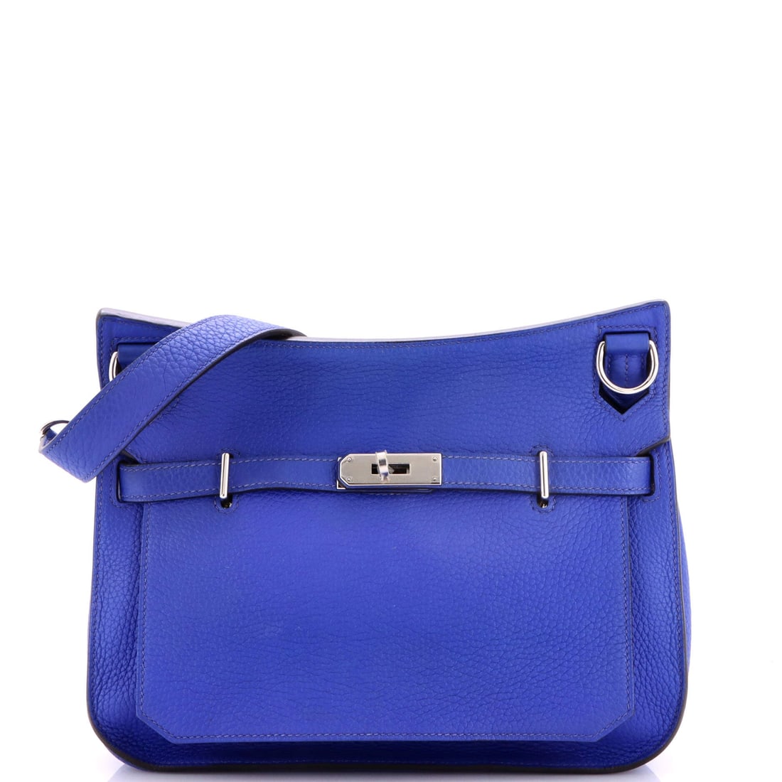 Hermes Jypsiere Bag Clemence (28): The Hermes Jypsiere Bag in Clemence reads at first glance as architecture rather than accessory. Clemence is Hermes's softer pebbled calfskin, prized for the pillowed slouch it develops with use. It c