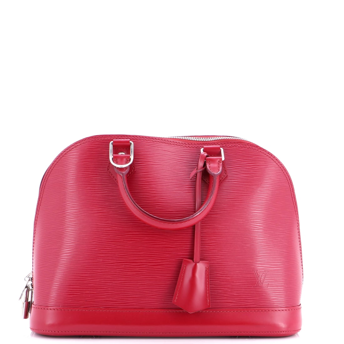 Louis Vuitton Alma Handbag Epi Leather (PM): The Louis Vuitton Alma Handbag in Epi Leather is one of the more deliberate silhouettes in the house's continuing production, in size PM. Epi Leather is among the more deliberate reads in the Louis Vu