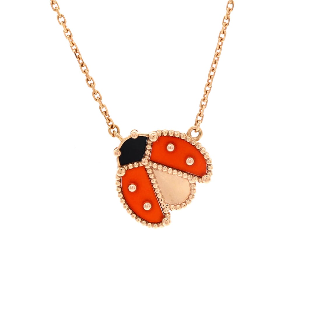 Van Cleef & Arpels Lucky Spring Open Wings Ladybug Pendant Necklace (1 of 4)