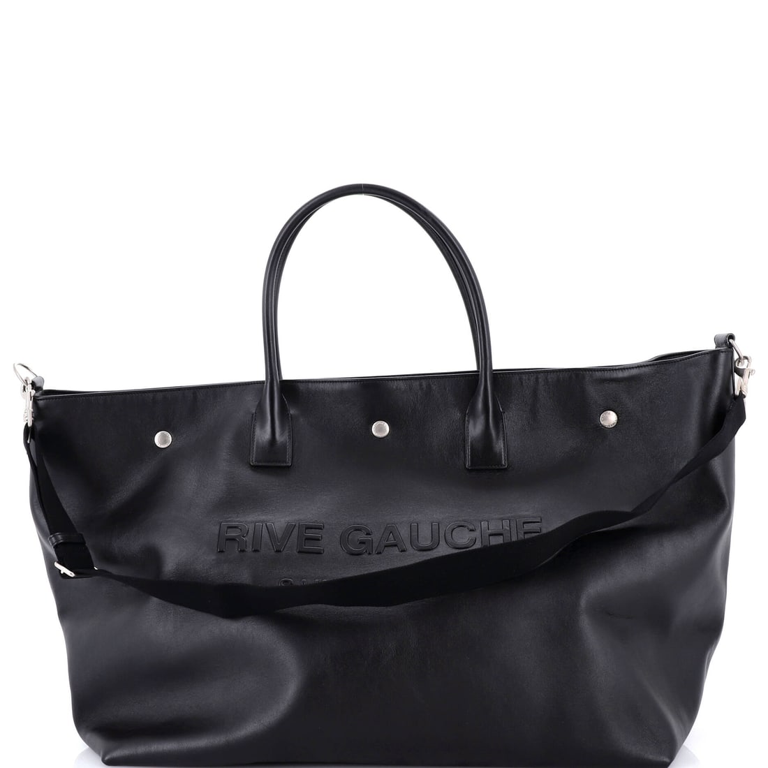 Saint Laurent Rive Gauche Shopper Tote Embossed Leather (Maxi): The Saint Laurent Rive Gauche Shopper Tote in Embossed Leather is the carry the rest of the wardrobe quietly orbits around. Embossed Leather sits in the structured register of Saint Laurent's leather 