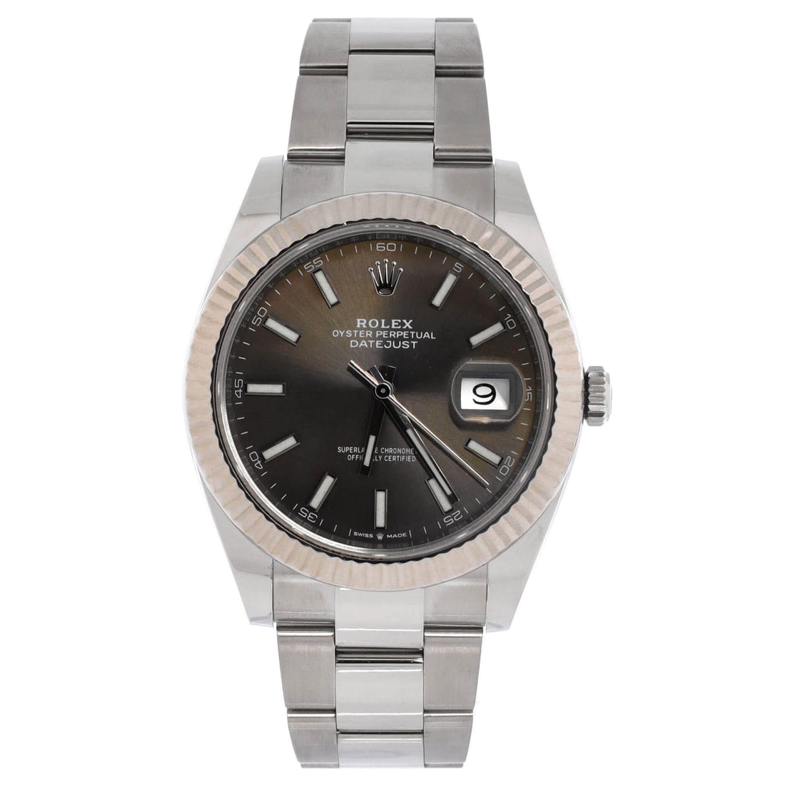 Rolex Oyster Perpetual Datejust Slate Automatic Watch Stainless Steel and White Gold (41) (1 of 5)