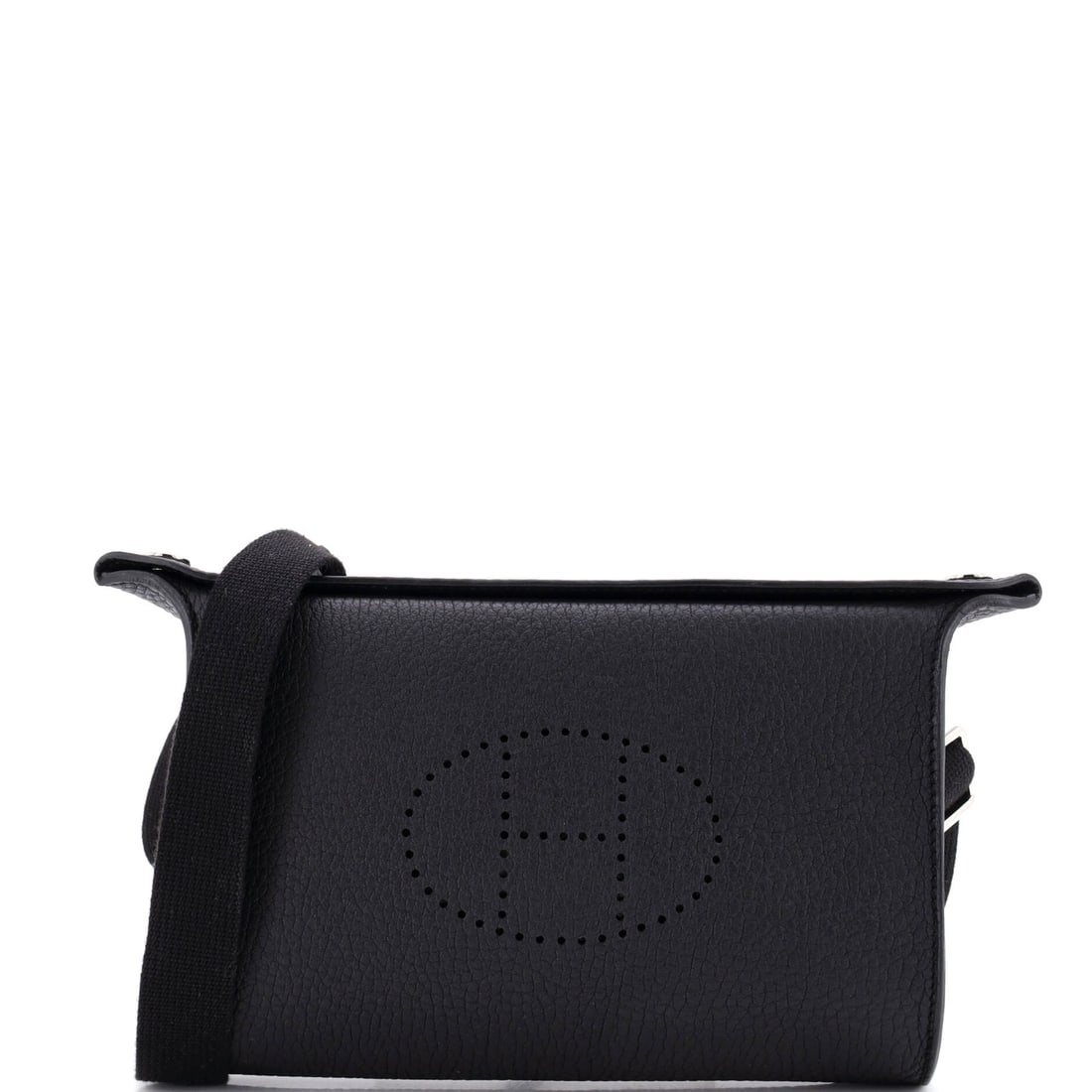 Hermes Videpoches Bag Togo (8"W x 5.5"H x 1.5"D): The Hermes Videpoches Bag in Togo carries the model's house-signature hardware into a togo reading. Togo is Hermes's grained, embossed calfskin, the variant most often chosen for its ability to hold s