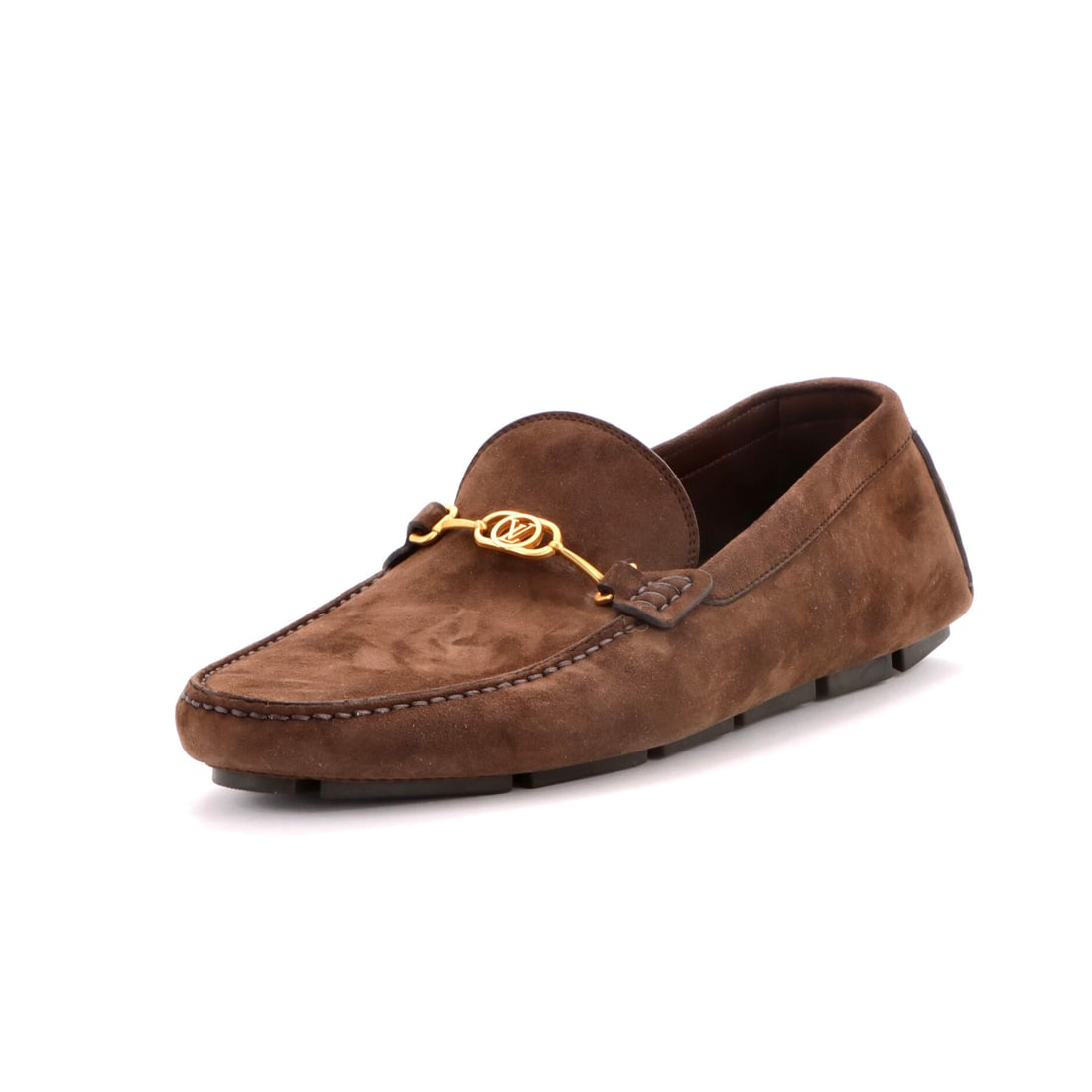 Louis Vuitton Men's LV Driver Moccasin Loafers Suede (US(M) 10): The Louis Vuitton Men's LV Driver Moccasin Loafers in Suede keeps the line of the foot visible while delivering the Louis Vuitton silhouette intact in size US(M) 10. Suede is the most editorially phot