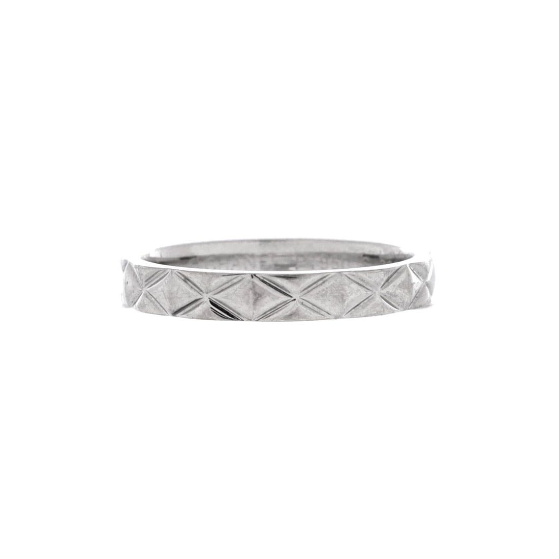 Chanel Matelasse Band Ring Platinum (3.5mm) (1 of 3)