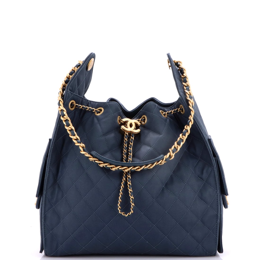Chanel 25 Hobo Bag Quilted Canvas (Medium): The Chanel 25 Hobo Bag in Quilted Canvas carries the model's house-signature hardware into a quilted canvas reading. Quilted Canvas is among the more deliberate reads in the Chanel material catalogue,