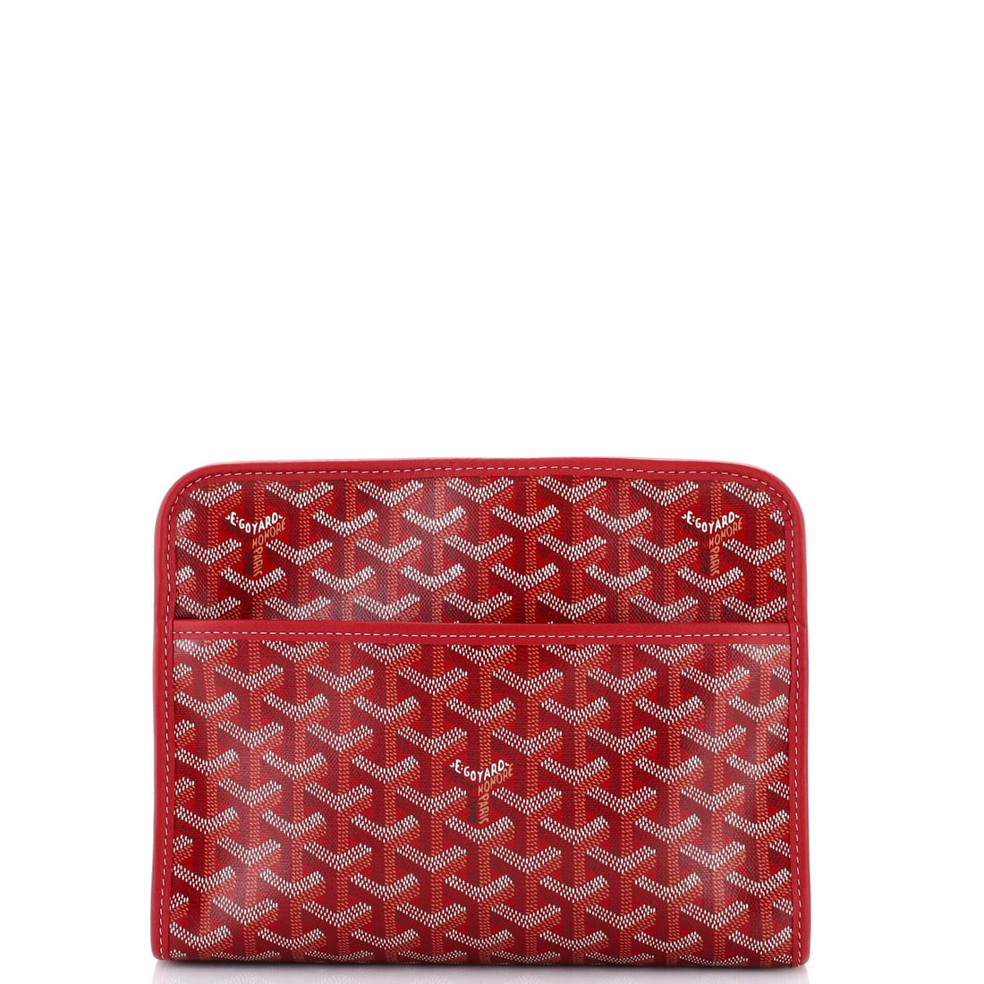 Goyard Jouvence Toiletry Pouch Coated Canvas (MM): The Goyard Jouvence Toiletry Pouch in Coated Canvas is among the more covetable readings of the model in the current Goyard library, in size MM. Toile is the tightly woven cotton-and-linen canvas Herm