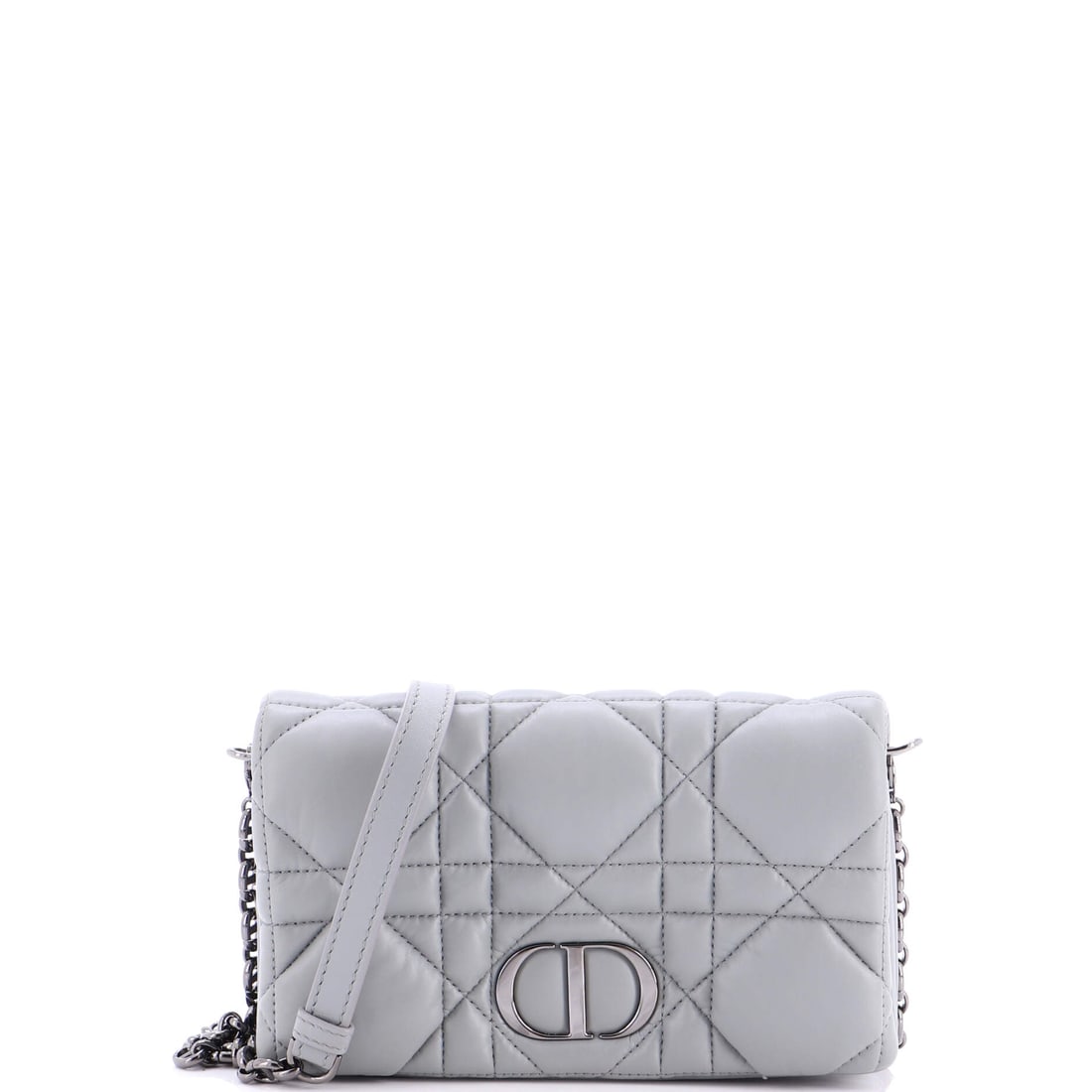 Christian Dior Caro Flap Pouch with Chain Macrocannage Quilt Calfskin (Mini): The Christian Dior Caro Flap Pouch with Chain in Macrocannage Quilt Calfskin occupies the more practical end of the Christian Dior bag library, sized for the everyday and finished for the front row. C