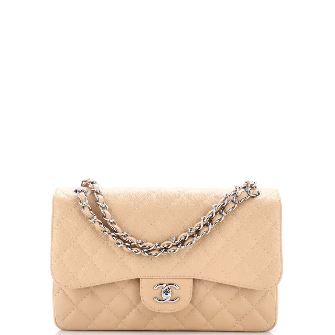 Chanel Classic Double Flap Bag Quilted Caviar (Jumbo) (1 of 6)