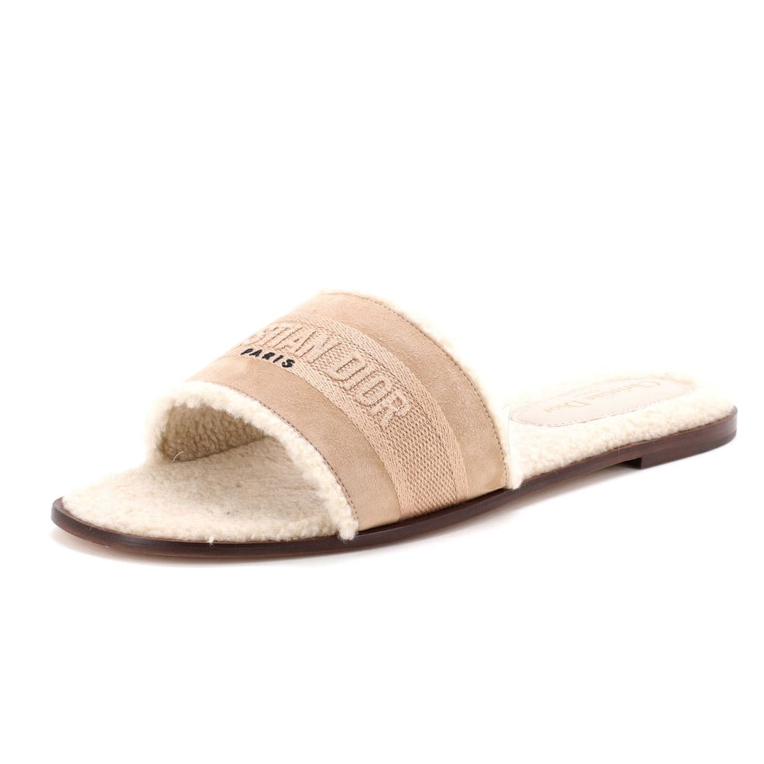 Christian Dior Women's Dway Slide Sandals Suede with Shearling (US(W) 11.5 | IT 41.5): The Christian Dior Women's Dway Slide Sandals in Suede with Shearling translates the model into its most photographed configuration. Suede with Shearling is the most editorially photographed material 