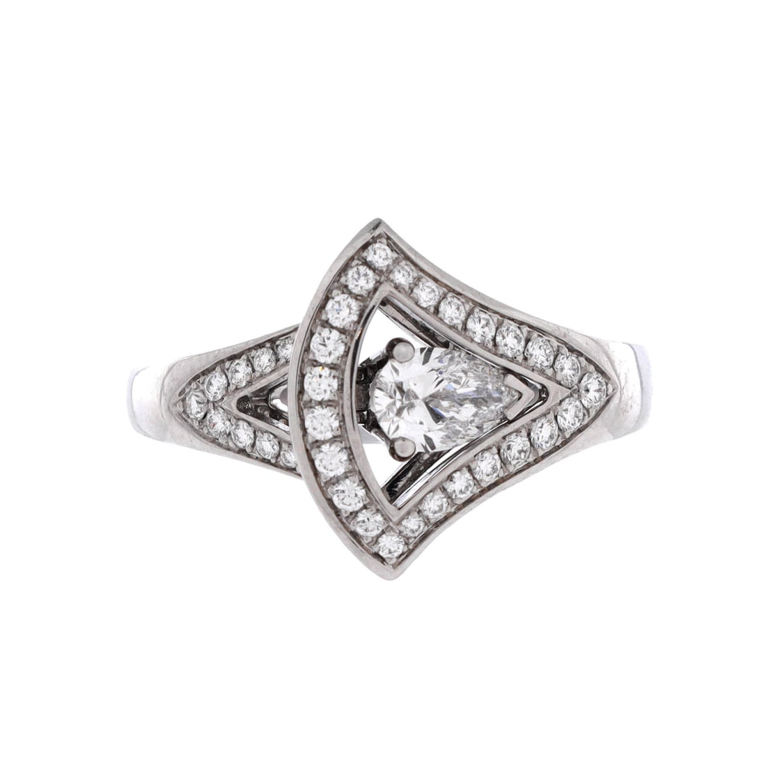 Bvlgari Divas' Dream Openwork Ring 18K White Gold with Diamonds (7) (1 of 3)