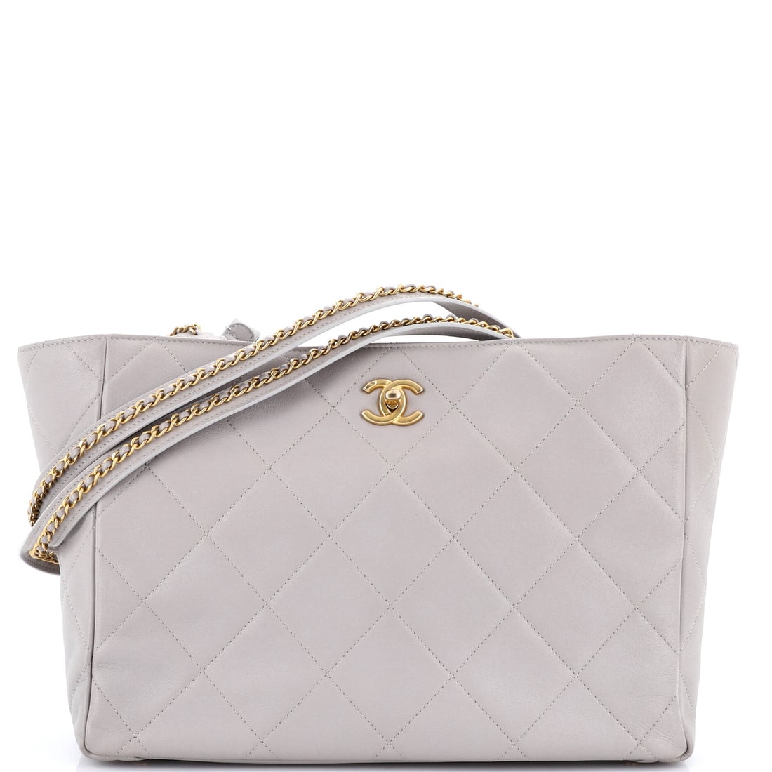 Chanel Chain Strap Shopping Tote Quilted Calfskin (Large) (1 of 6)