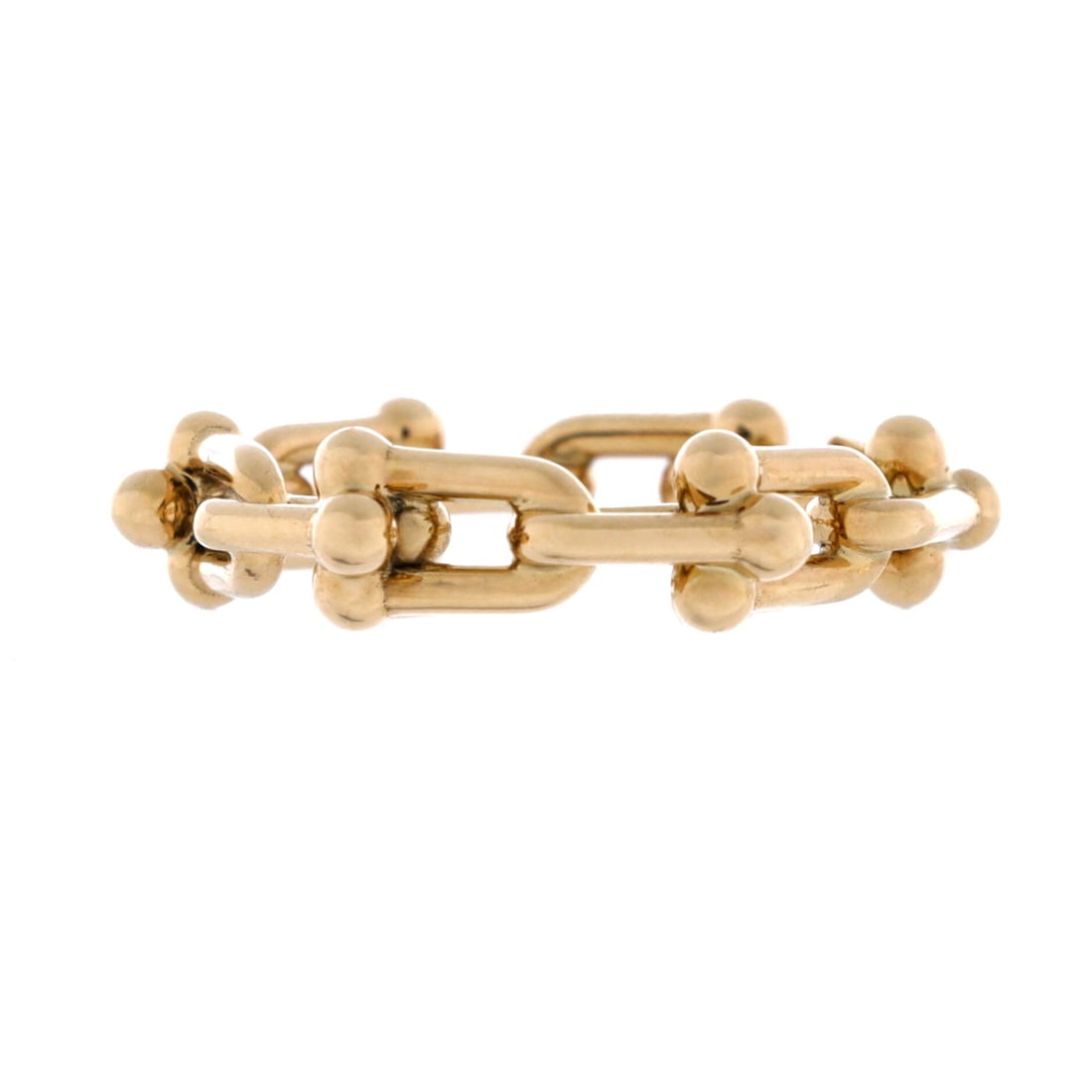Tiffany & Co. HardWear Link Ring 18K Yellow Gold (Micro): The Tiffany & Co. HardWear Link Ring in 18K Yellow Gold offers the model in one of its more wearable scales. 18K Yellow Gold is the more discreet of the Tiffany & Co. treatments and the more often lay