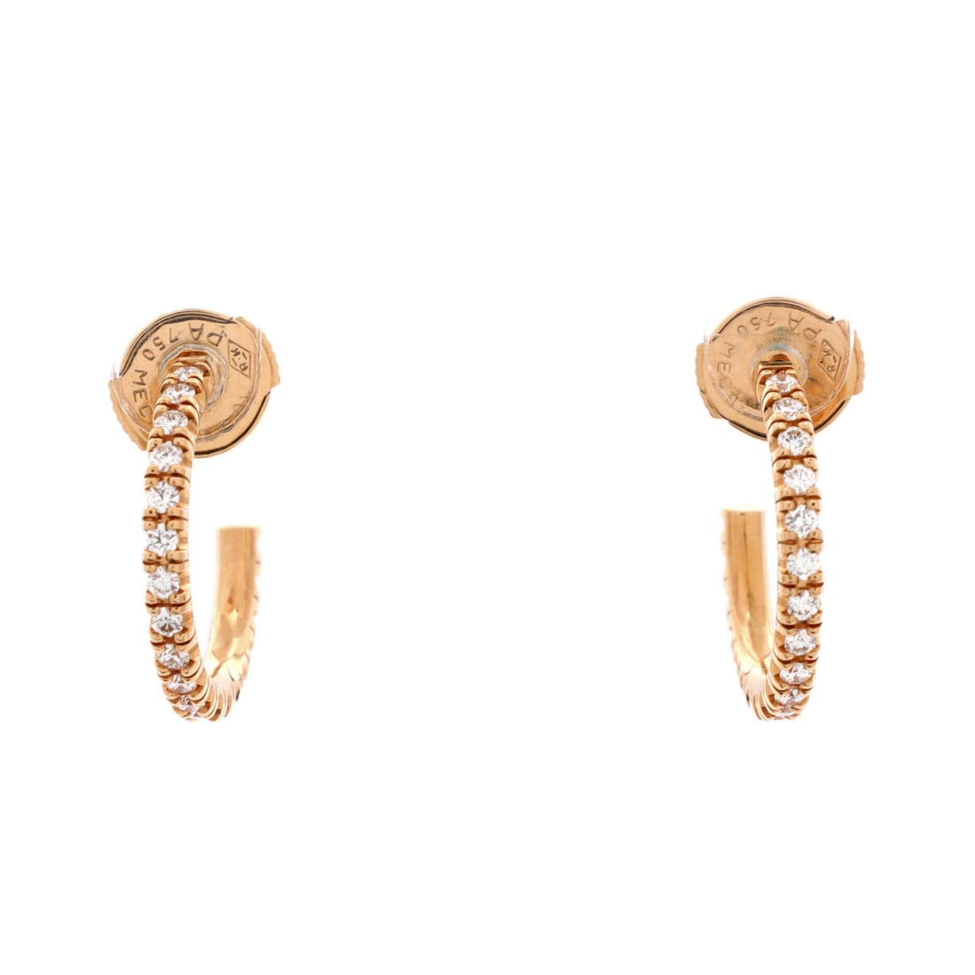 Cartier Etincelle de Cartier Hoops Earrings 18K Rose Gold and Diamonds (Small): The Cartier Etincelle de Cartier Hoops Earrings in 18K Rose Gold and Diamonds animates a hairstyle pulled back without committing to evening volume. 18K Rose Gold and Diamonds sits among the more wear