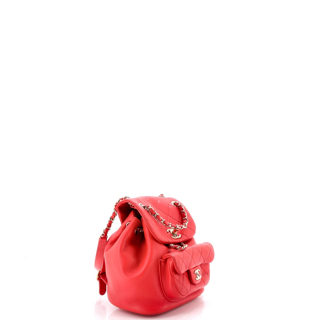 Chanel Duma Drawstring Backpack Quilted Leather (Small) - 2