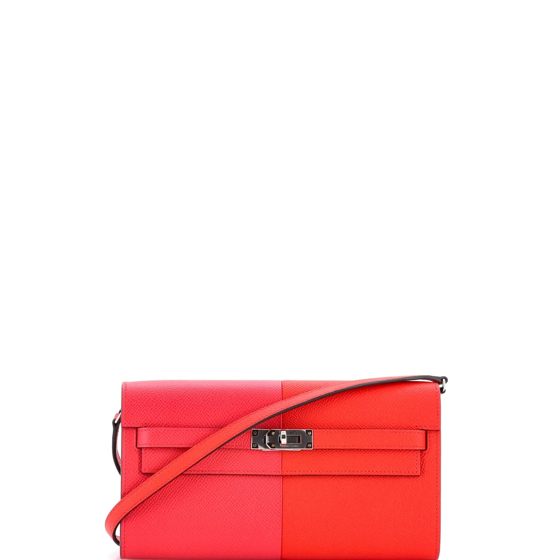 Hermes Casaque Kelly To Go Wallet Epsom (8"W x 4.5"H x 1"D): The Hermes Casaque Kelly To Go Wallet, presented here in Epsom, sits squarely in the Hermes canon, at a 8 by 4.5 by 1 inch profile. Epsom is the finely embossed, structured calfskin Hermes uses for pi