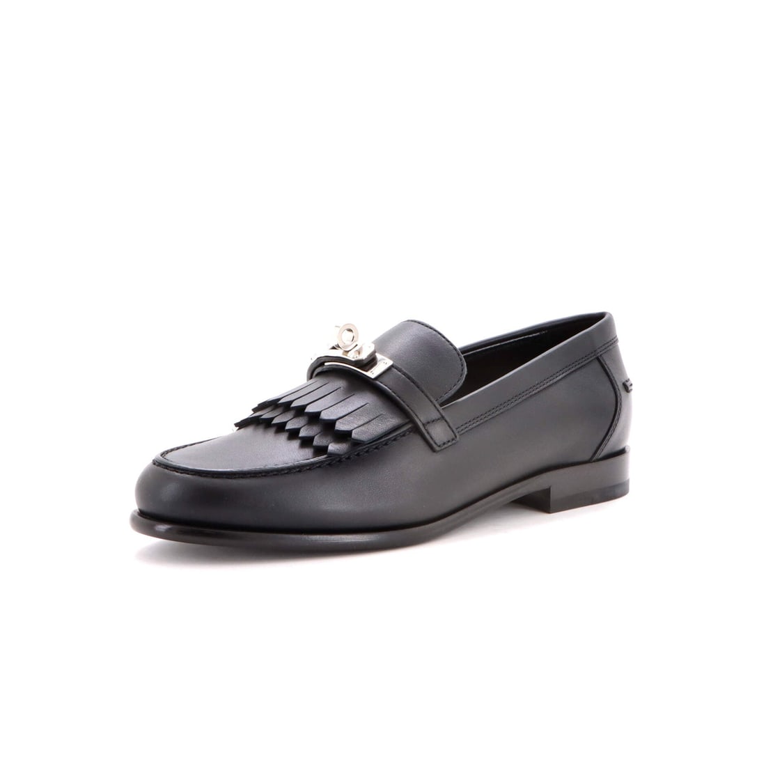 Hermes Women's Destin Fringe Loafers Leather (US(W) 7 | IT 37): The Hermes Women's Destin Fringe Loafers in Leather translates the model into its most photographed configuration in size US(W) 7 | IT 37. The leather upper takes light cleanly without registering as 