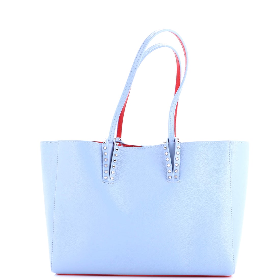 Christian Louboutin Cabata East West Tote Leather (Small): The Christian Louboutin Cabata East West Tote, in Leather, in size Small, offers the model in one of its more architecturally satisfying scales. The leather treatment keeps the bag's surface reading a