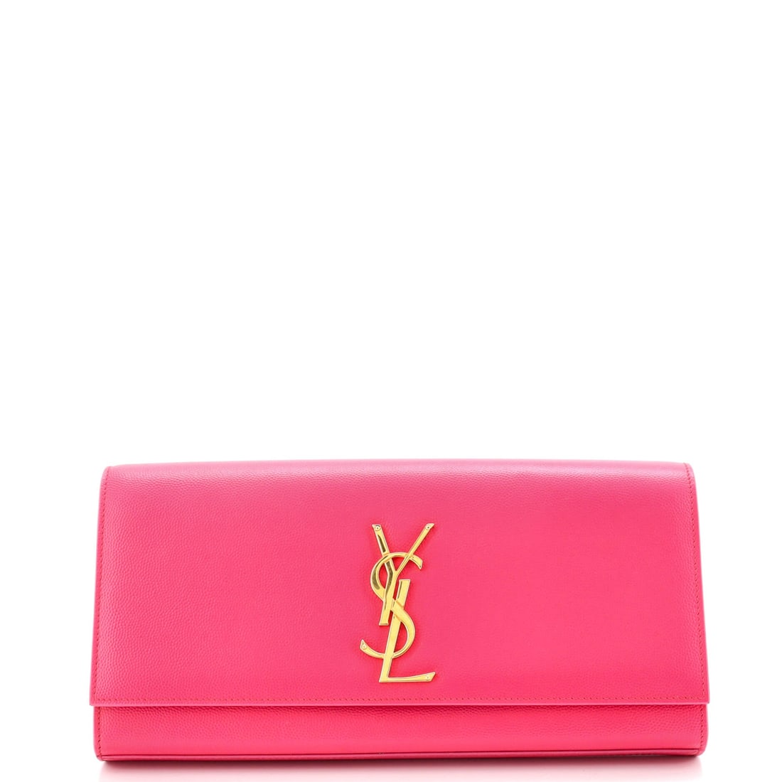 Saint Laurent Classic Monogram Clutch Leather (Long): The Saint Laurent Classic Monogram Clutch renders leather into the silhouette the house has built across decades of refinement, in size Long. Leather is among the more deliberate reads in the Saint La