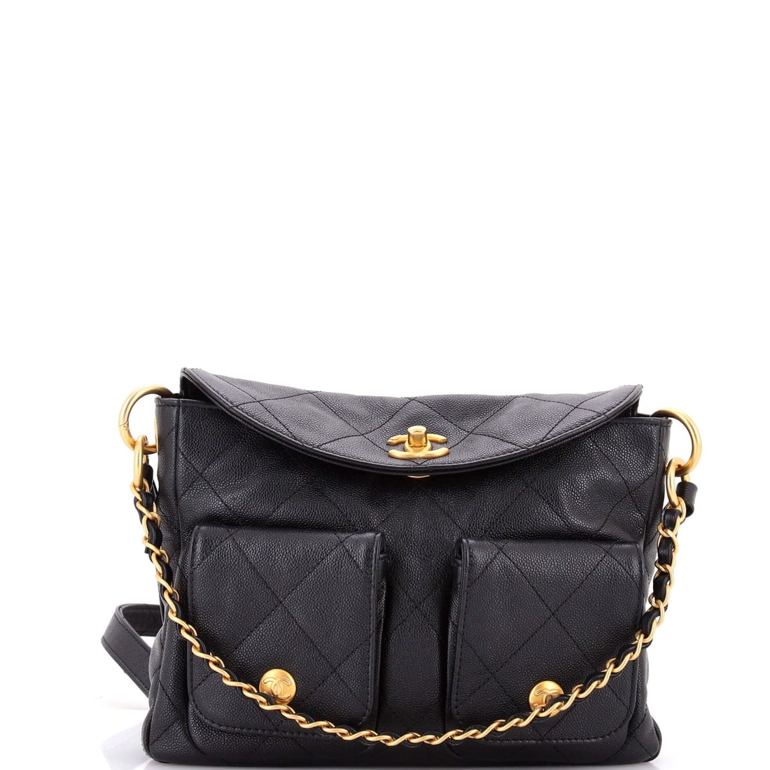 Chanel Supple Twins Hobo Quilted Caviar (Small) (1 of 6)