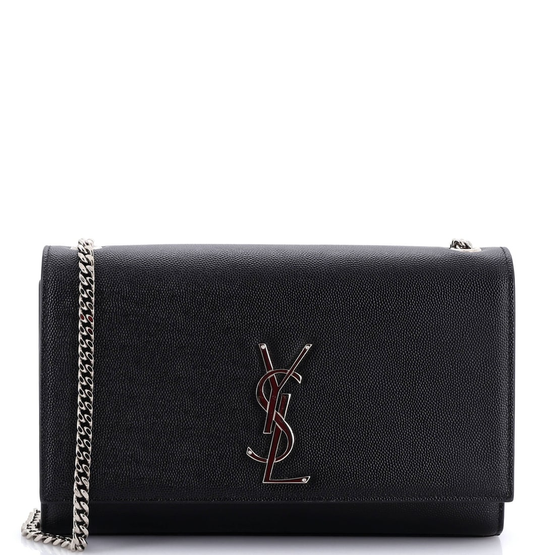 Saint Laurent Classic Monogram Crossbody Bag Grainy Leather (Medium): The Saint Laurent Classic Monogram Crossbody Bag in Grainy Leather is the model in its most architecturally legible reading. Few materials in the Saint Laurent library wear in as cleanly as grainy lea