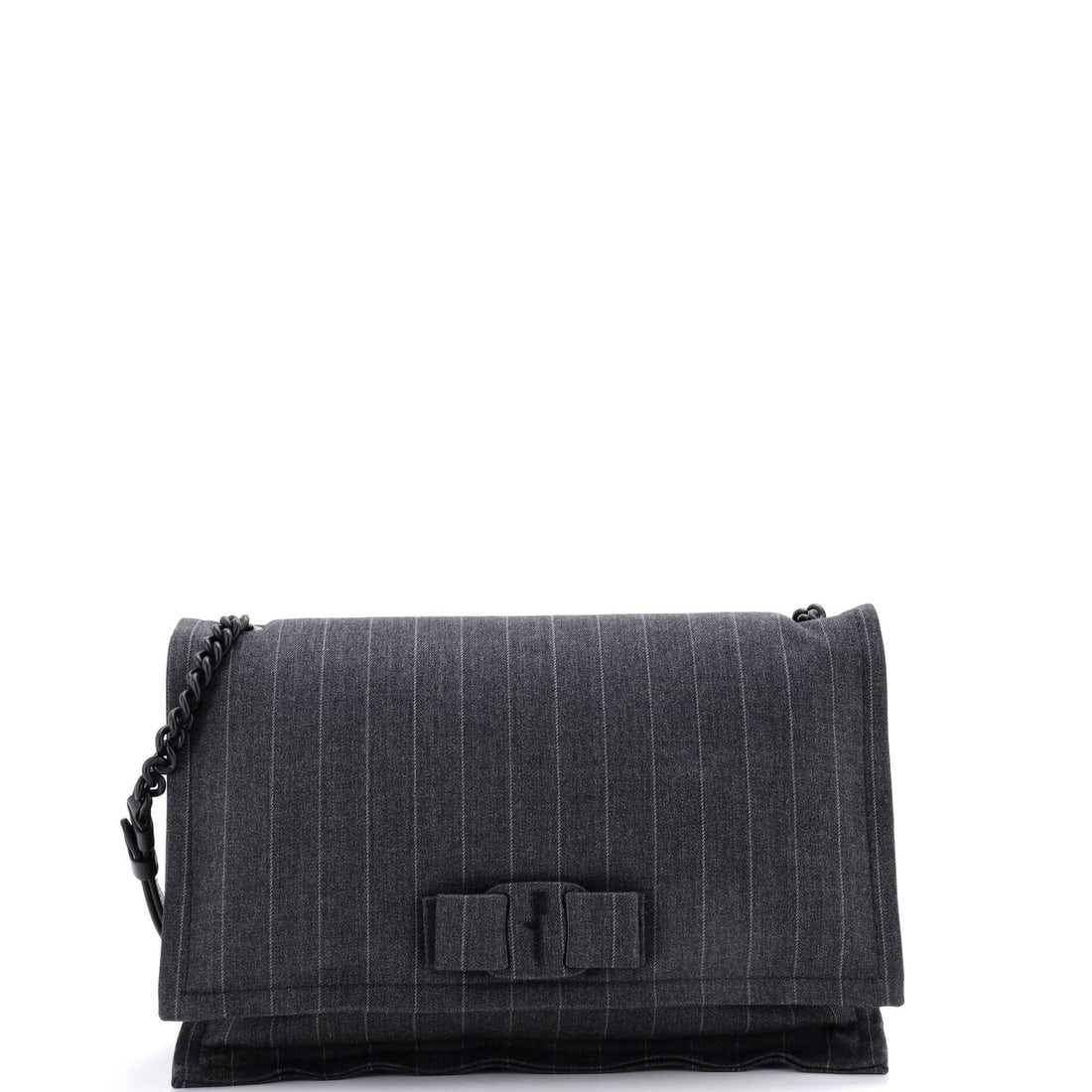 Salvatore Ferragamo Viva Bow Flap Bag Printed Leather (Medium): The Salvatore Ferragamo Viva Bow Flap Bag in Printed Leather brings the model into its most quietly worn register, at a 12 by 9 by 1 inch profile. The printed leather treatment keeps the bag's surface