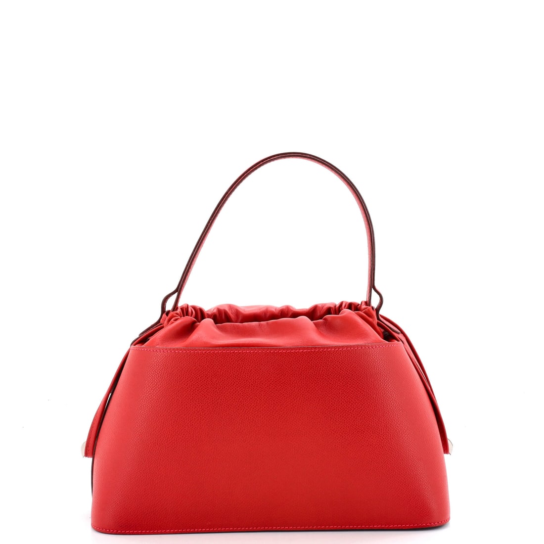 Hermes De Paris Drawstring Handbag Epsom (11"W x 7.5"H x 4.5"D): The Hermes De Paris Drawstring Handbag, in Epsom, offers the model in one of its more architecturally satisfying scales. Epsom is the finely embossed, structured calfskin Hermes uses for pieces meant 