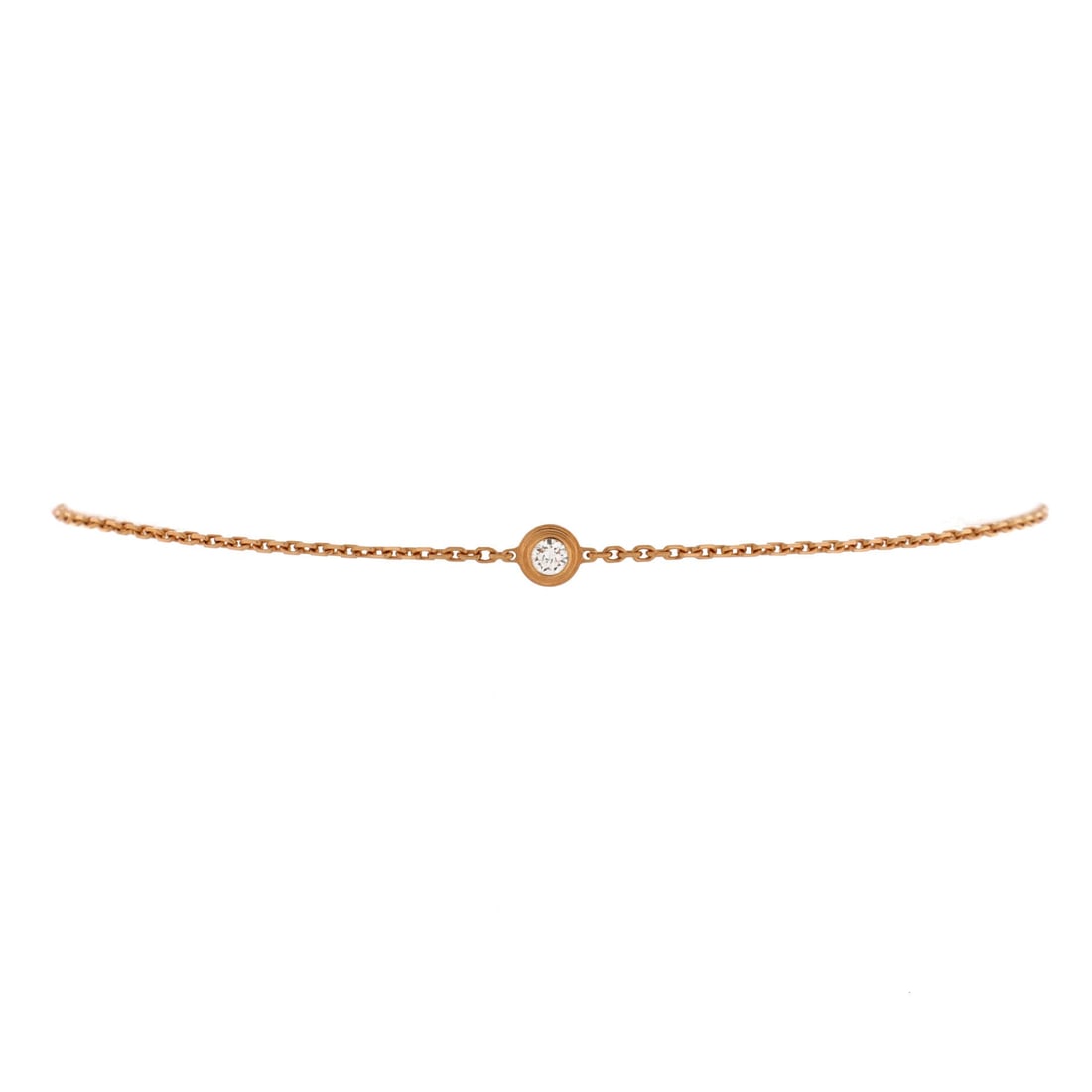 Cartier D'Amour Bracelet 18K Rose Gold and Diamond (XS): The Cartier D'Amour Bracelet in 18K Rose Gold and Diamond animates a hairstyle pulled back without committing to evening volume. 18K Rose Gold and Diamond sits among the more wearable readings of the 