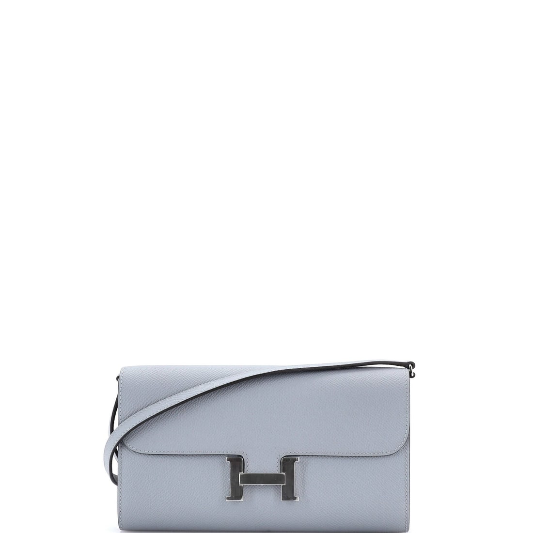 Hermes Constance To Go Wallet Epsom (8"W x 4.5"H x 1"D): The Hermes Constance To Go Wallet in Epsom occupies the part of the Hermes catalogue that wardrobes return to season after season, at a 8 by 4.5 by 1 inch profile. Epsom is the finely embossed, struct