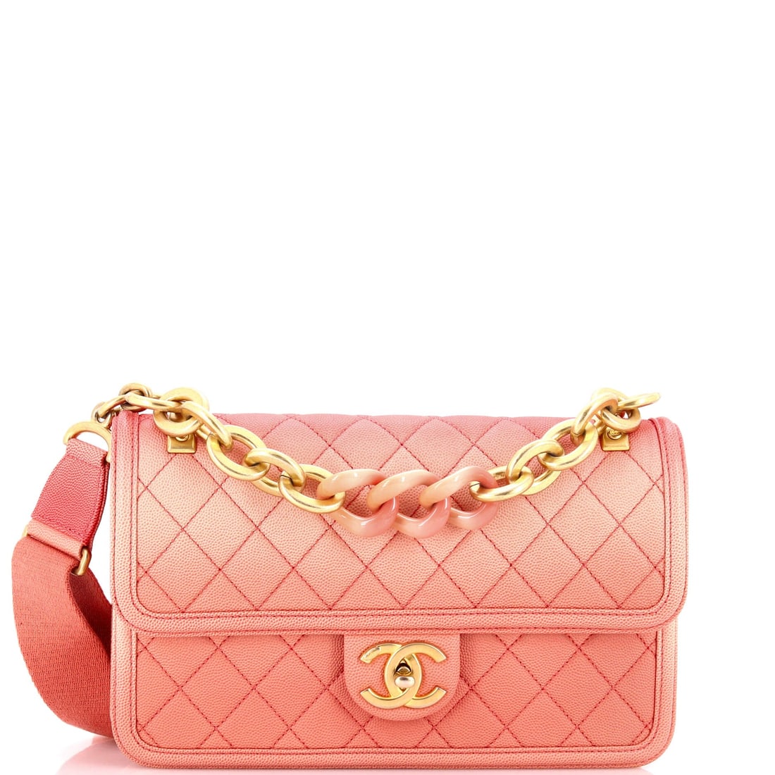 Chanel Sunset On The Sea Flap Bag Quilted Caviar (Medium): The Chanel Sunset On The Sea Flap Bag in Quilted Caviar, in size Medium sits at the most navigable scale in the family, neat enough for the day and generous enough to hold the daily essentials without