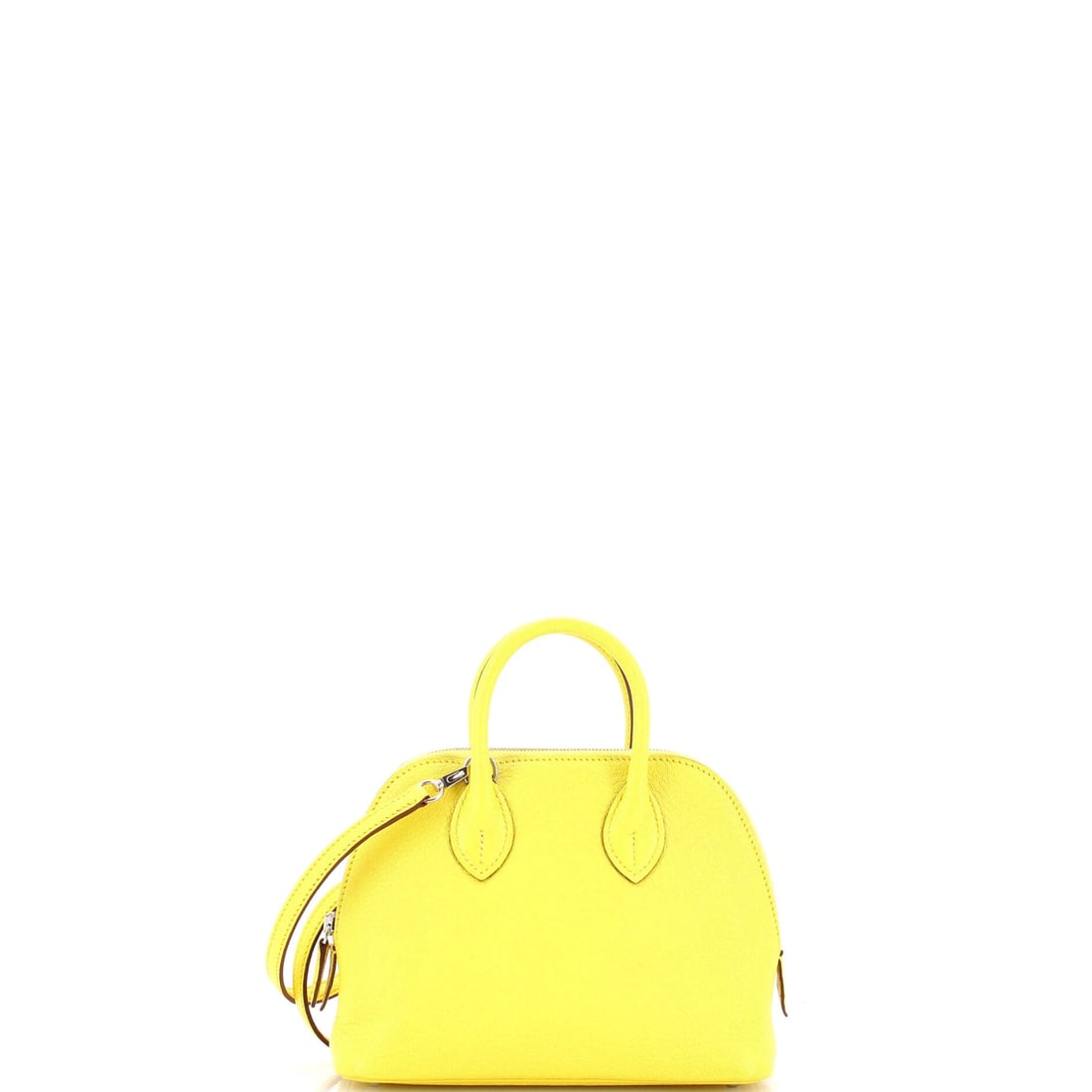 Hermes Bolide 1923 Bag Chevre Mysore (Mini): The Hermes Bolide 1923 Bag in Chevre Mysore carries its proportion with the kind of quiet confidence the model has built its reputation on, in size Mini. Chevre is Hermes's goatskin, lighter and more 