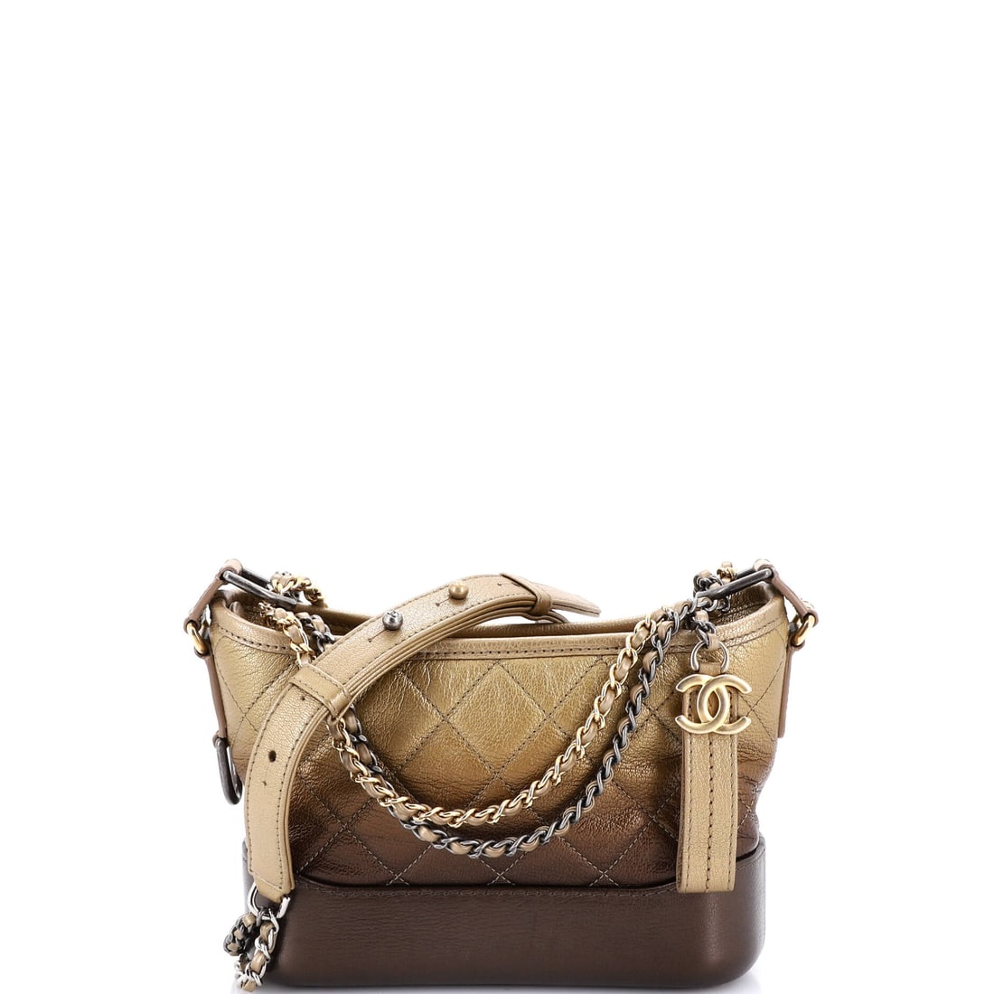 Chanel Gabrielle Hobo Quilted Ombre Goatskin (Small): The Chanel Gabrielle Hobo in Quilted Ombre Goatskin occupies the more practical end of the Chanel bag library, sized for the everyday and finished for the front row. Quilted Ombre Goatskin sits in the