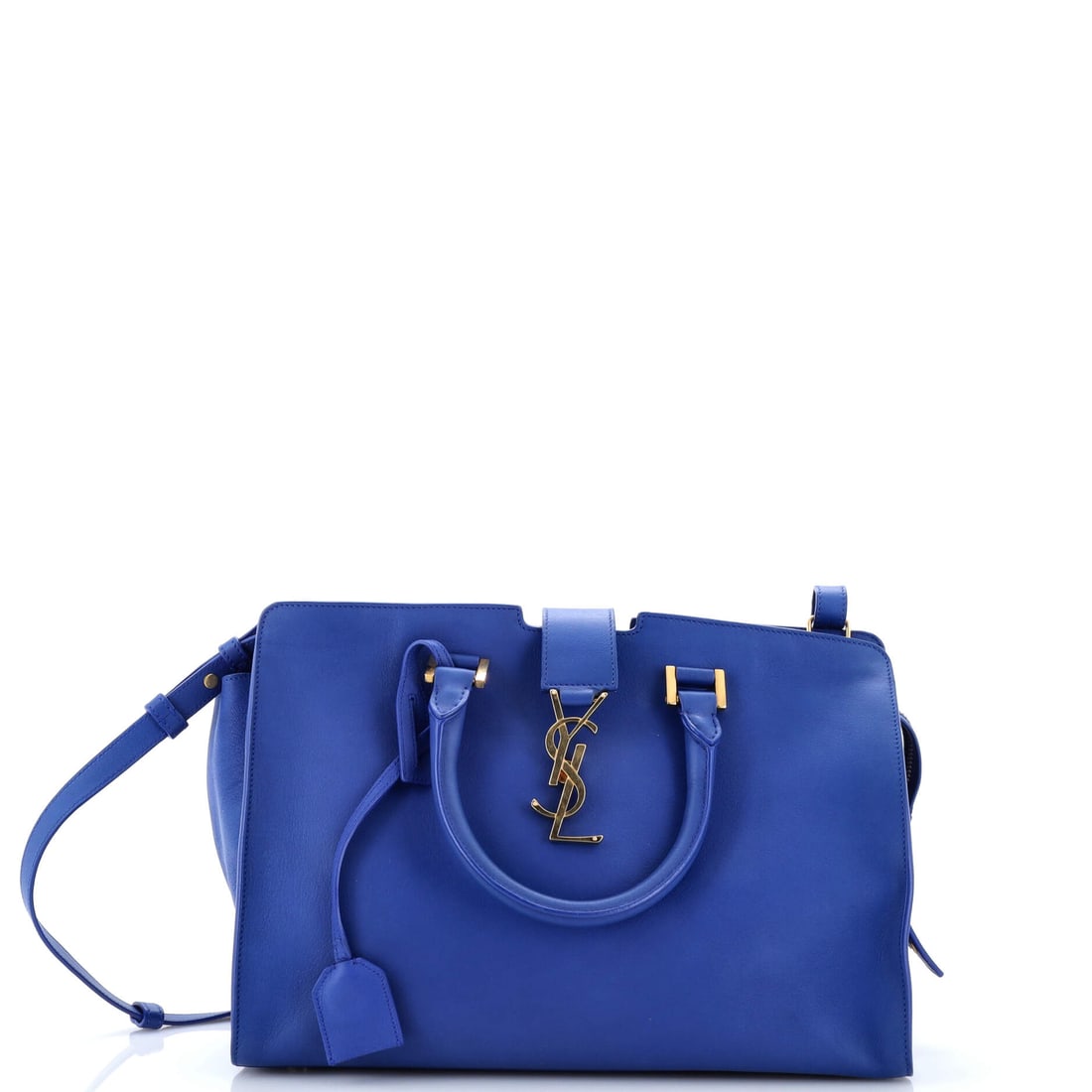 Saint Laurent Monogram Cabas Leather (Small): The Saint Laurent Monogram Cabas in Leather carries the model's house-signature hardware into a leather reading. Leather is among the more deliberate reads in the Saint Laurent leather catalogue, with