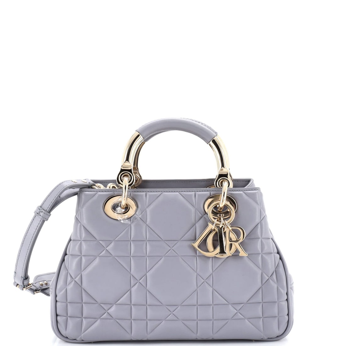 Christian Dior Lady 95.22 Bag Cannage Embossed Leather (Small): The Christian Dior Lady 95.22 Bag in Cannage Embossed Leather brings the model into its most quietly worn register. Cannage is Dior's signature diamond quilting, named after the cane chairs Christian 