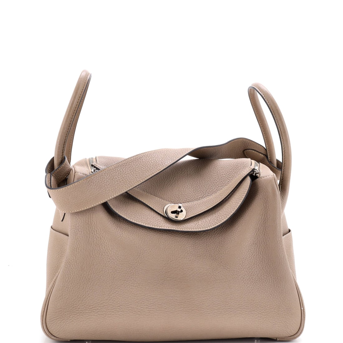 Hermes Lindy Bag Clemence (34): The Hermes Lindy Bag in Clemence is built to outlast the season it enters and the wardrobe it joins, in size 34. Clemence is Hermes's softer pebbled calfskin, prized for the pillowed slouch it develop