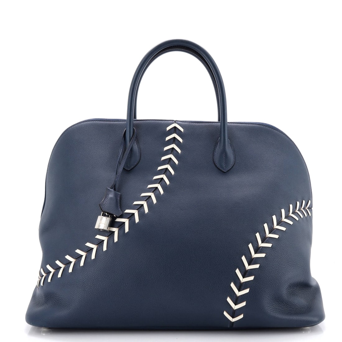 Hermes Bolide 1923 Baseball Bag Evercolor (45): The Hermes Bolide 1923 Baseball Bag in Evercolor sits cleanly between daytime utility and evening polish, in size 45. Evercolor is Hermes's matte calfskin, finished to hold deep saturated tones across