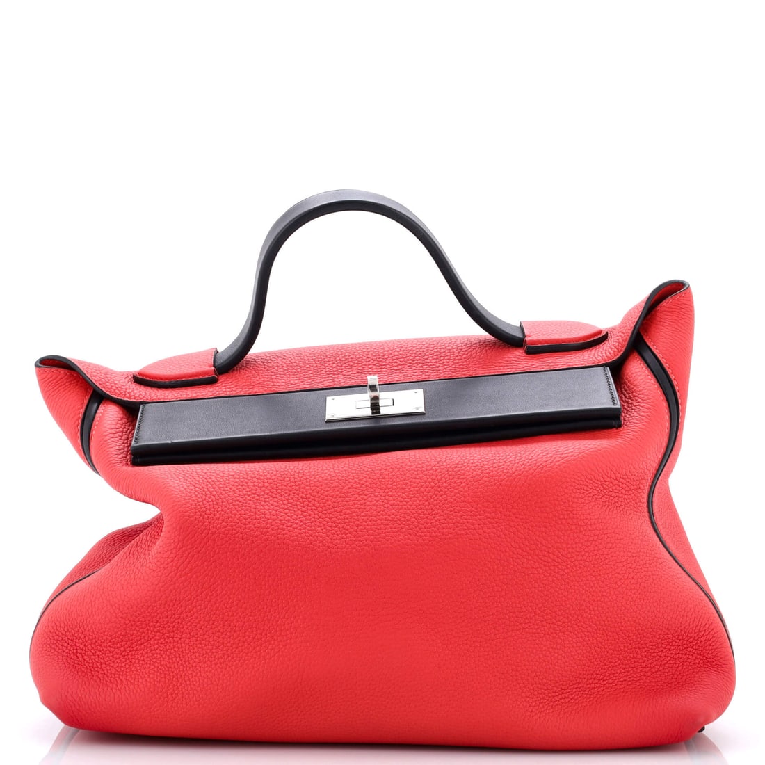 Hermes 24/24 Bag Bicolor Togo with Swift (35): The Hermes 24/24 Bag in Bicolor Togo with Swift offers the silhouette at a scale built for serious wardrobe rotation, in size 35. Togo is Hermes's grained, embossed calfskin, the variant most often ch
