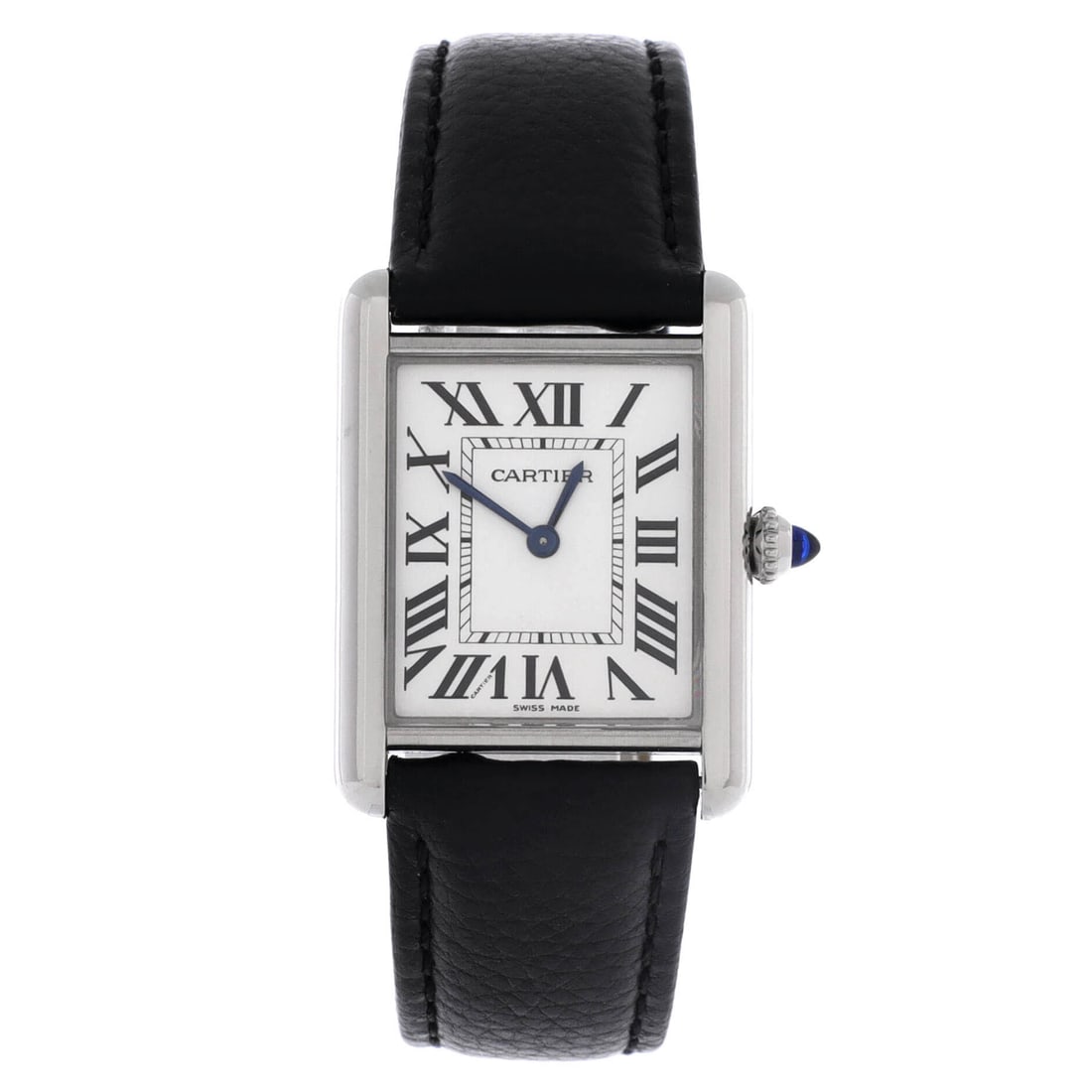 Cartier Must de Cartier Tank Quartz Watch Stainless Steel and Leather (25) (1 of 5)