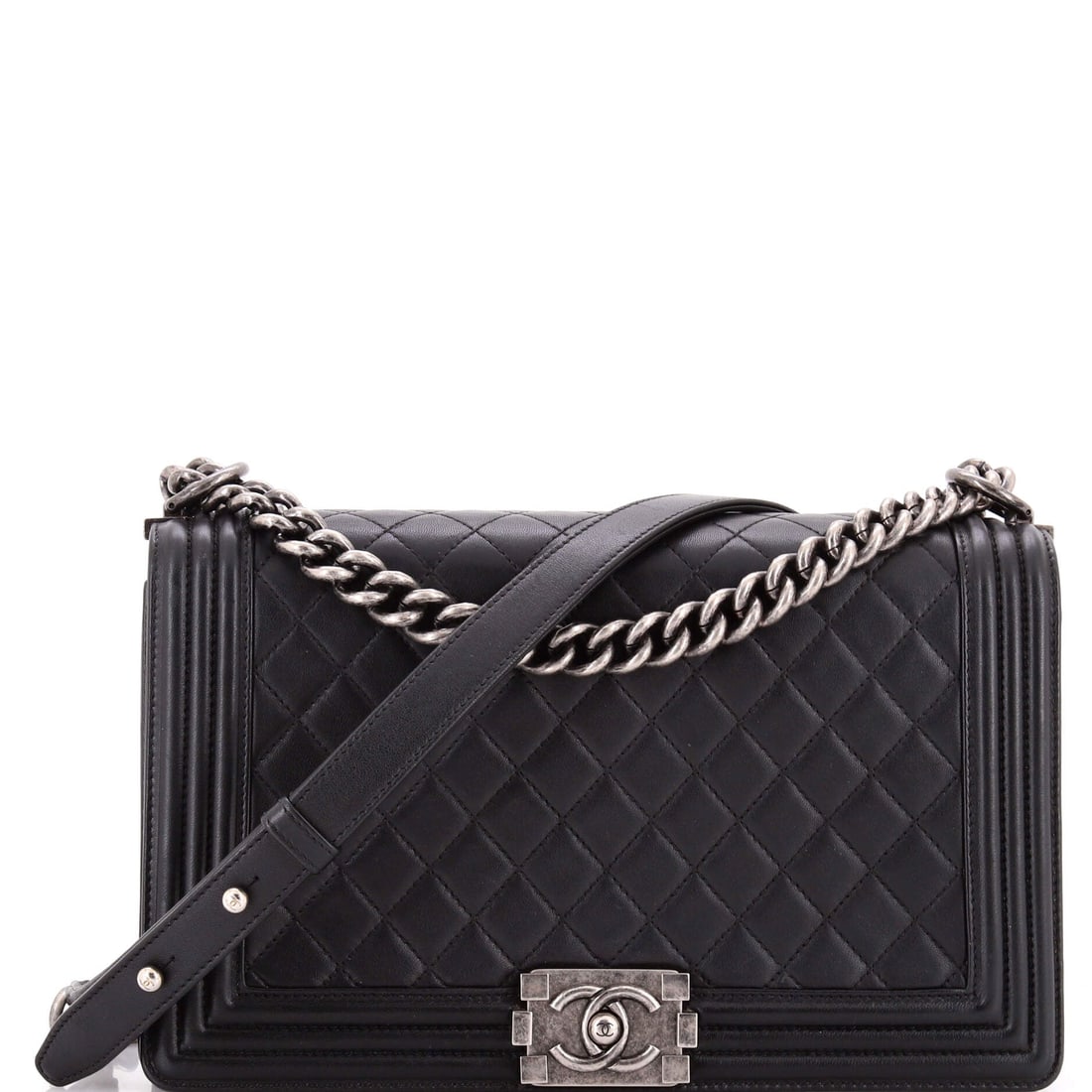 Chanel Boy Flap Bag Quilted Lambskin (New Medium) (1 of 9)