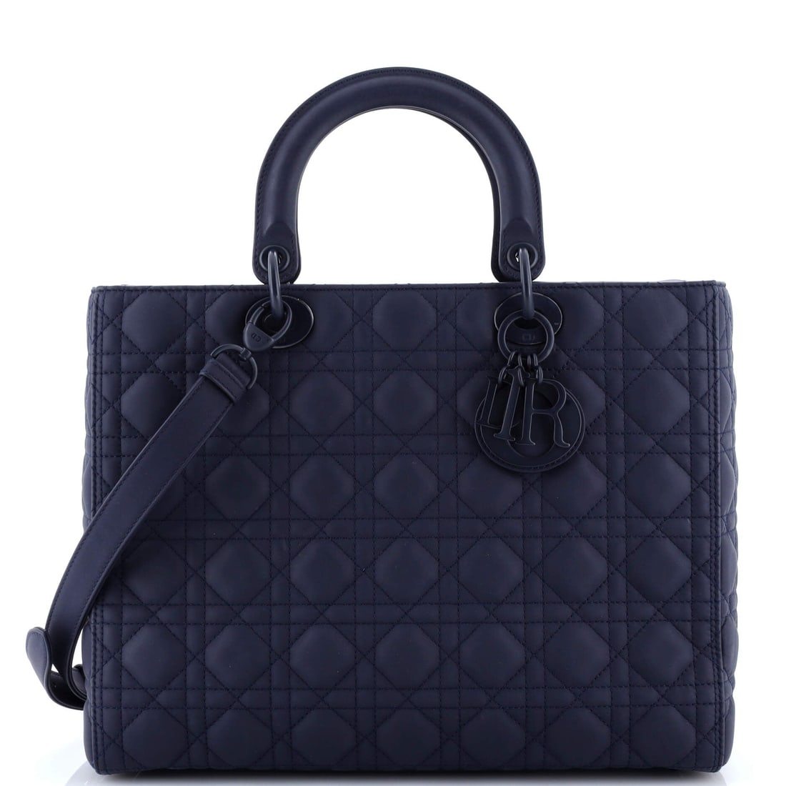 Christian Dior Ultra Matte Lady Dior Bag Cannage Quilt Calfskin (Large) (1 of 6)