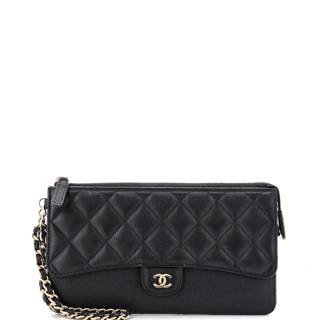 Chanel CC Classic Flap Zip Wallet Quilted Caviar (Long) (1 of 7)