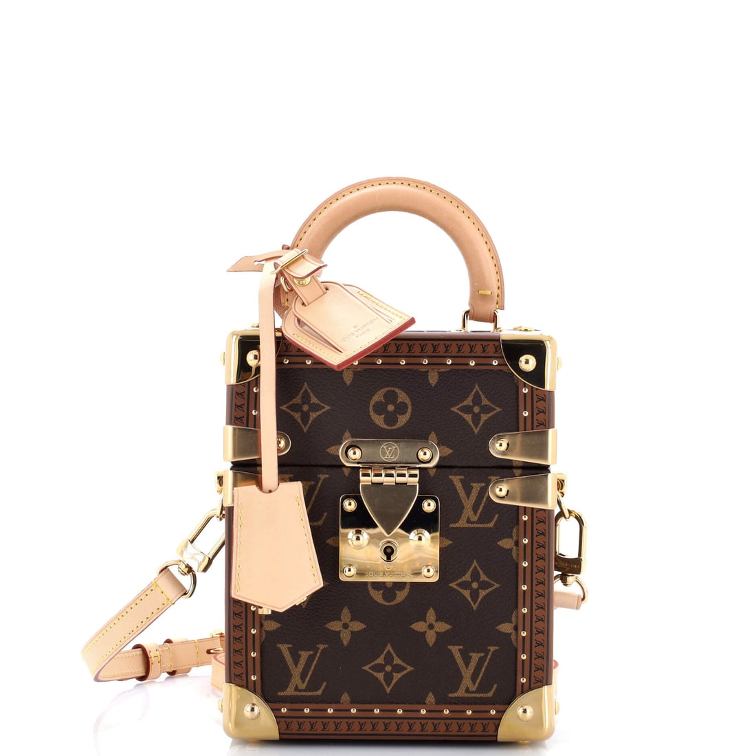 Louis Vuitton Camera Box Trunk Bag Monogram Canvas: Pieces like this Louis Vuitton Camera Box are why the line is considered a baseline: the boxy mini-trunk silhouette reading as both camera bag and dinner clutch depending on how it is carried. The pie