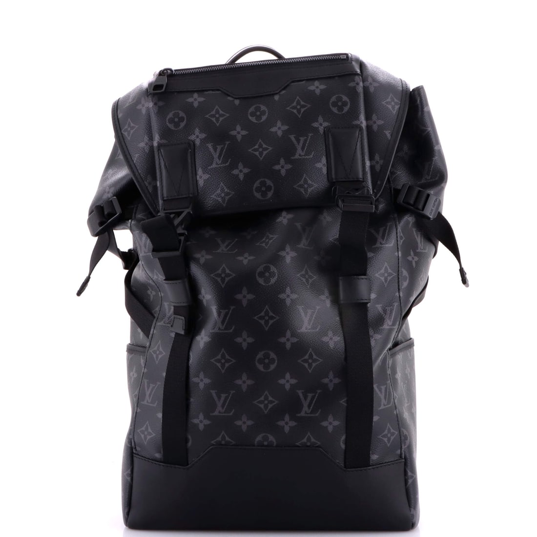 Louis Vuitton Getaway Backpack Monogram Eclipse Canvas: Pieces like this Louis Vuitton Getaway are why the line is considered a baseline: the structured backpack silhouette built for the contemporary travel wardrobe. Worked in Monogram Eclipse - Vuitton's 