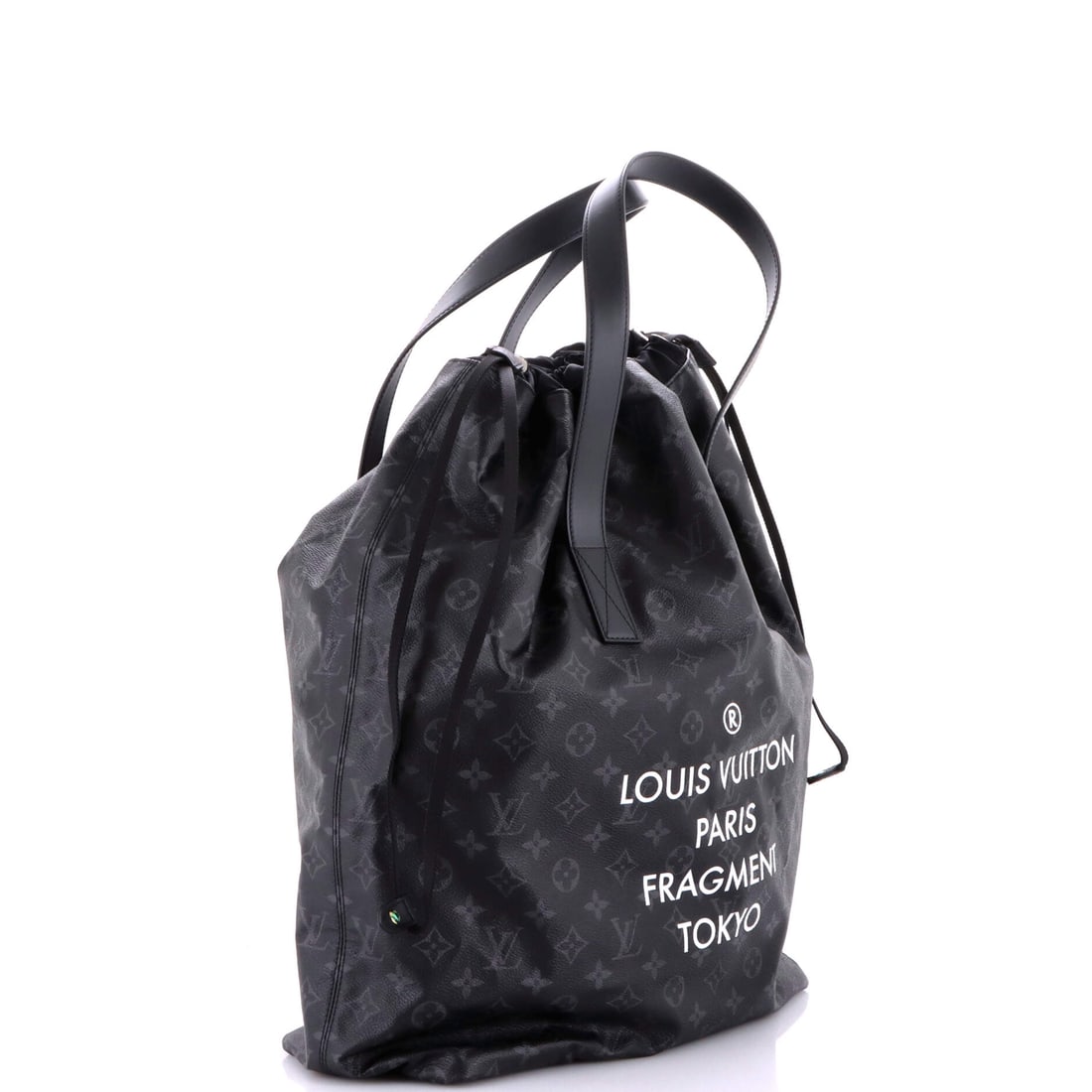 Louis Vuitton Cabas Light Drawstring Bag Flash Fragment Monogram Eclipse Canvas - 2