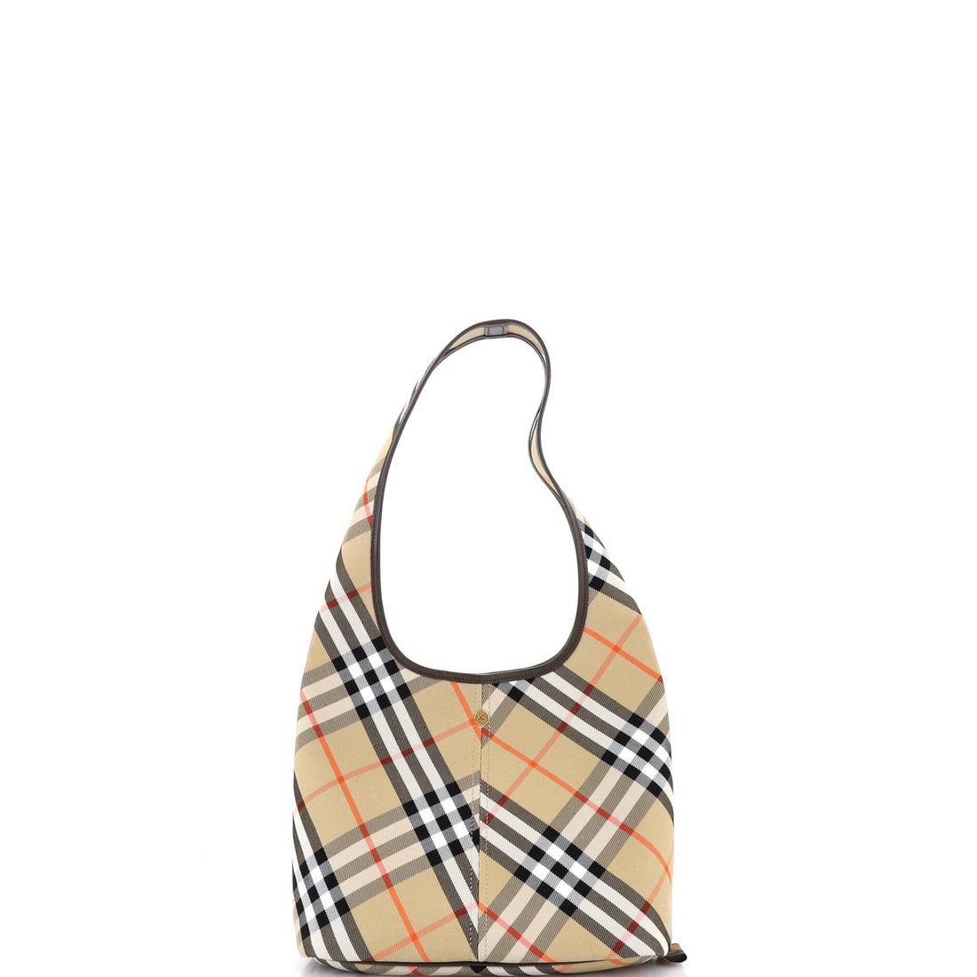 Burberry Hobo Shoulder Bag Vintage Check Canvas: Properly seen, this Hobo carries the architecture the line has always relied on: the soft slouchy shoulder silhouette finished in the house's signature check canvas. The piece is finished in Vintage C