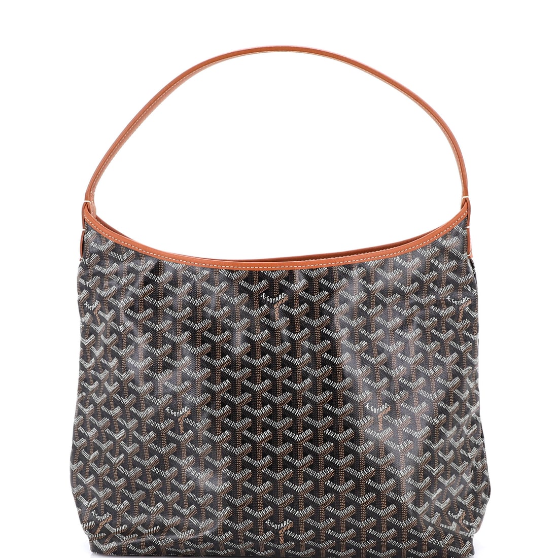 Goyard Boheme Hobo Coated Canvas: The Boheme arrives here in the form the line is known for: the soft, slouchy hobo silhouette finished in Goyardine. Worked in the house's hand-painted coated cotton canvas, the finish is part of the p
