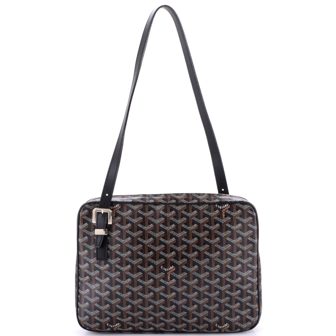 Goyard Yona Bag Coated Canvas: There is a reason the Yona keeps returning to the conversation, and this Goyard example is part of it: the top-handle silhouette finished in the house's hand-painted Y-chevron canvas. It is finished i