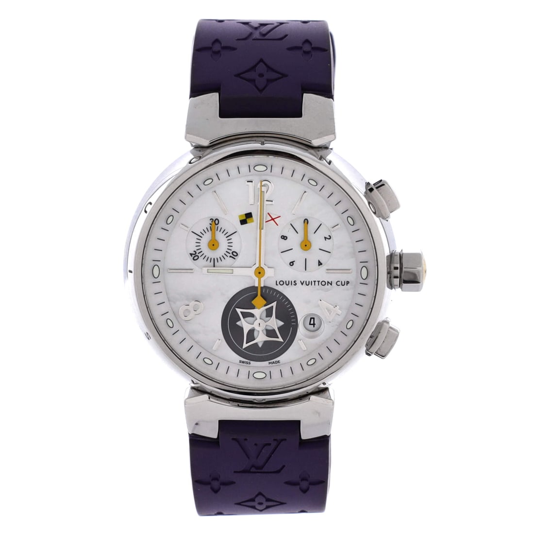 Louis Vuitton Tambour Lovely Cup Chronograph Quartz Watch Stainless Steel and Rubber (1 of 5)