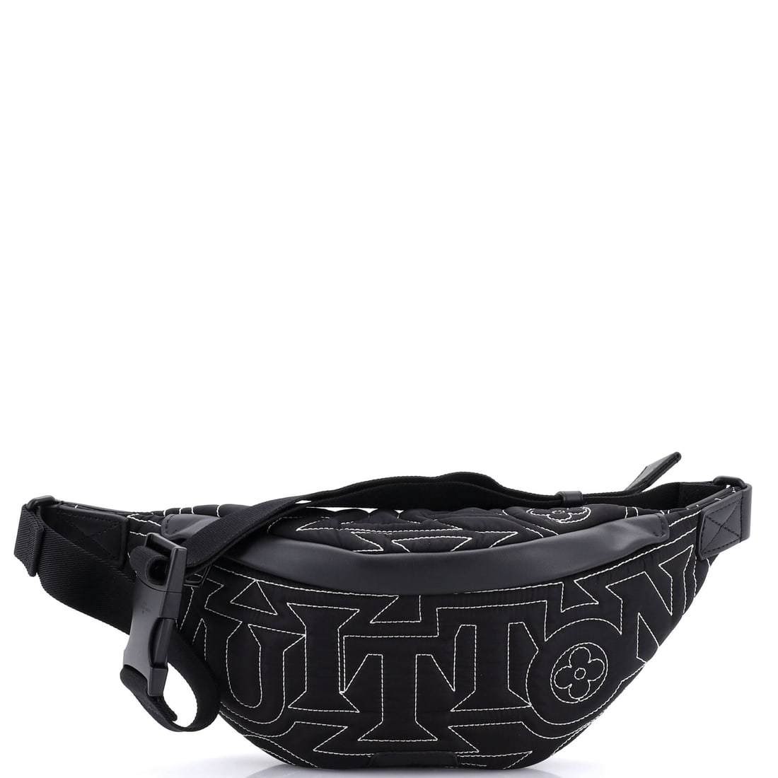 Louis Vuitton Discovery Bumbag Limited Edition Snow Capsule Embroidered Monogram Nylon: What anchors this Louis Vuitton Bumbag is precisely what anchors the line: the waist-or-cross-body silhouette Vuitton standardised long before the term streetwear. Built from Monogram canvas - the