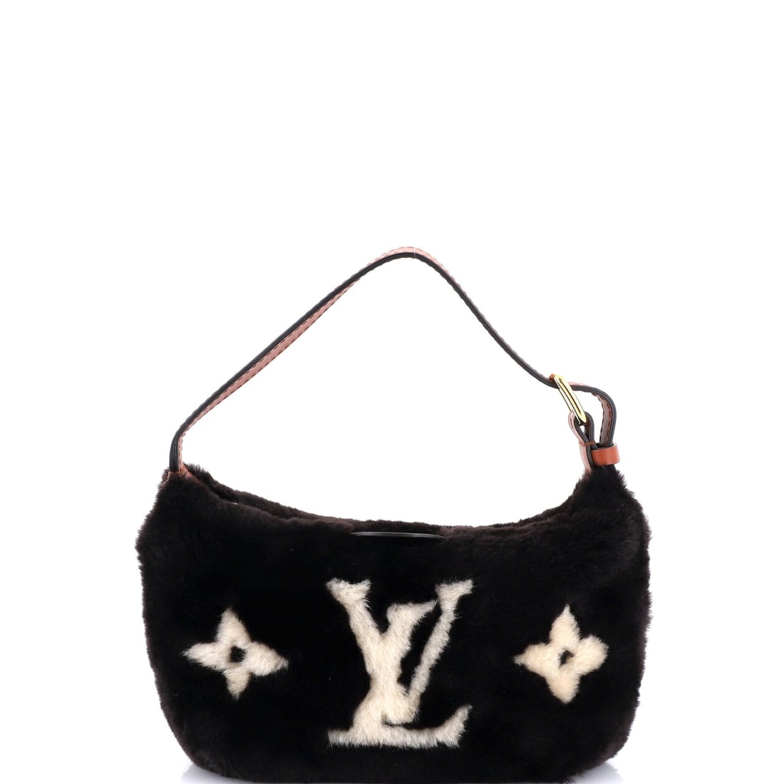 Louis Vuitton Hills Pochette Monogram Giant Teddy Fleece: Properly seen, this Pochette carries the architecture the line has always relied on: the slim, flat clutch profile sized to read as deliberate rather than decorative. Built from Monogram canvas - the 